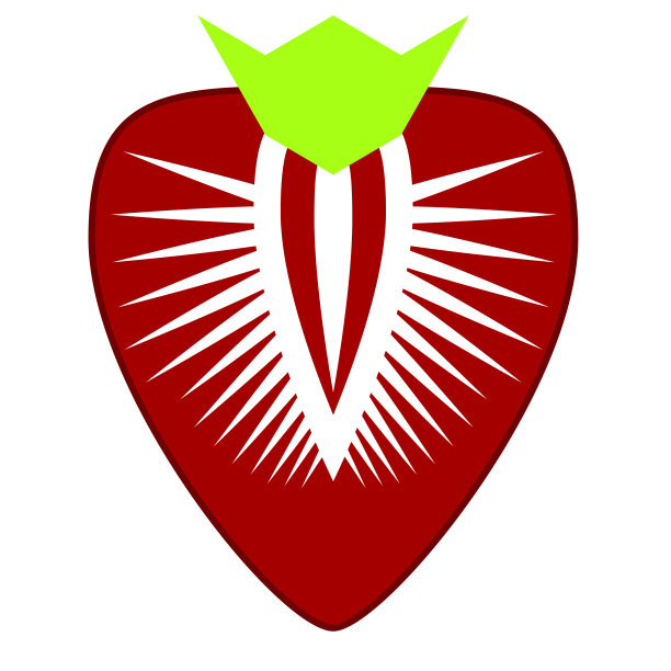 草莓切片矢量图标插图孤立在白色的背景图片下载