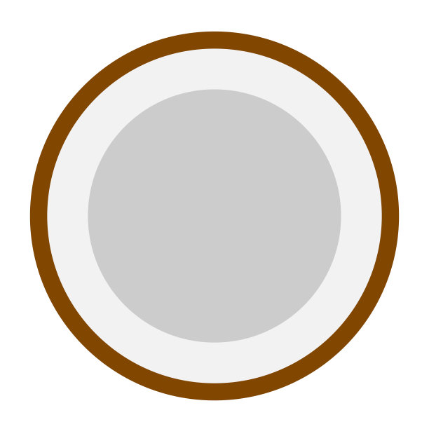 椰子片平面图标设计图片下载