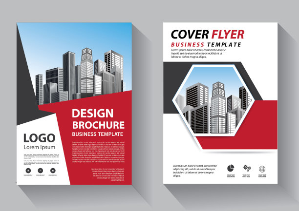 业务抽象向量模板。宣传册设计，封面现代布局，年度报告，海报，传单在A4彩色三角形，几何形状的技术，科学，市场与光背景图片下载