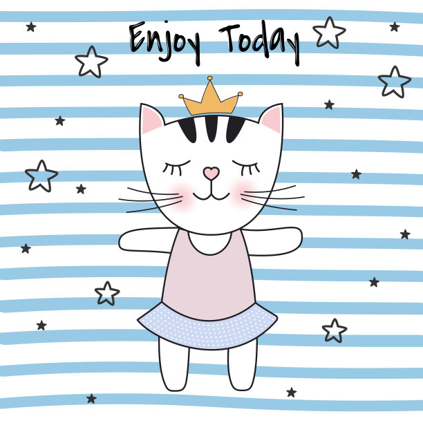 可爱的猫公主和铭文享受今天。图片下载