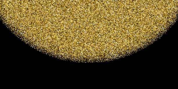 金色三角形闪耀着奢华的五彩纸屑。图片下载