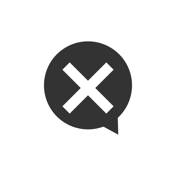 矢量扁平X标记圆圈图标图片下载