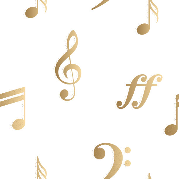 音乐背景，金色音符图片下载