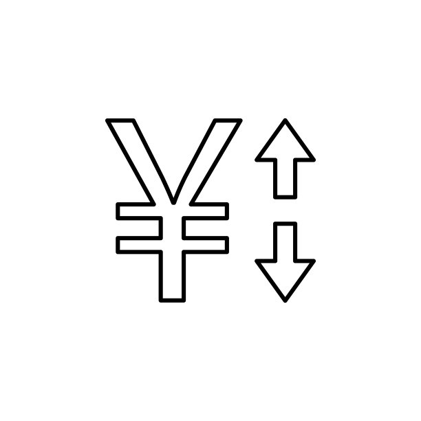 人民币箭头上下金融图标元素图片下载