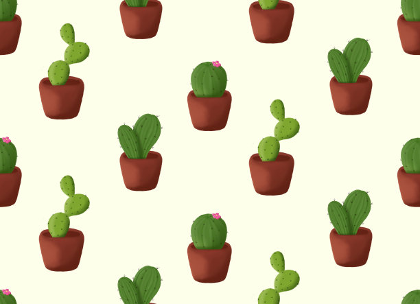 无缝的仙人掌模式图片下载