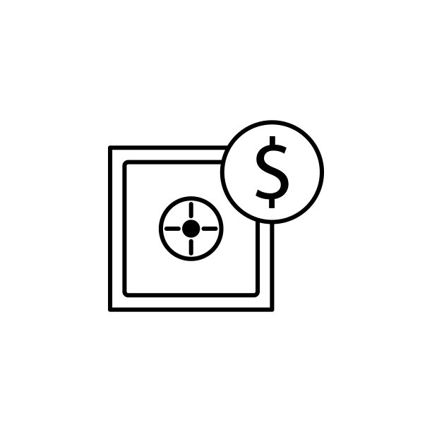 保险箱、美元图标——金融元素插画，可用于网页、Logo、移动应用、UI、UX图片下载
