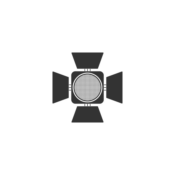 电影聚光灯图标孤立。光的效果。现场,工作室,显示。平面设计。矢量图图片下载