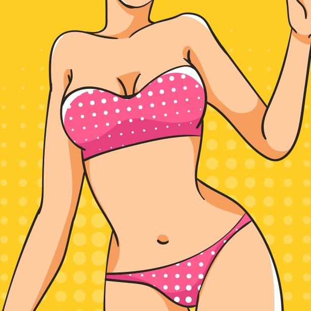 一个穿着内衣的年轻女子的身体。图片下载