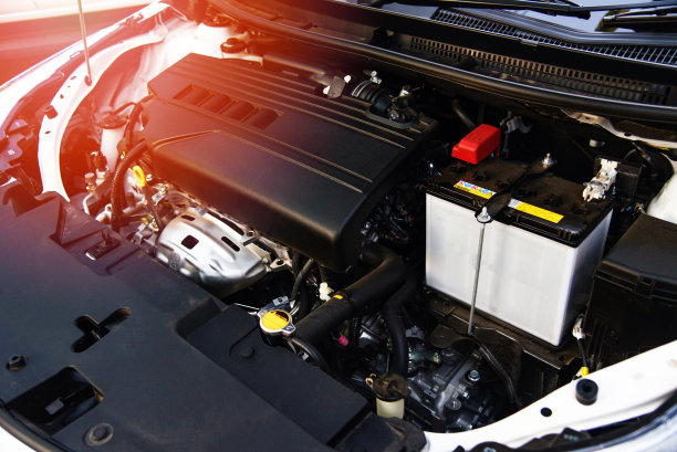 新发动机汽车马达的近距离细节图片下载