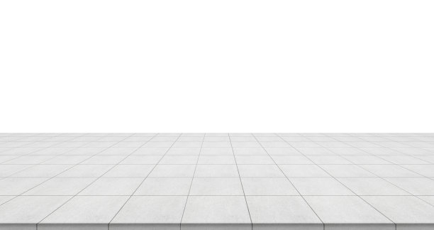 空的石头地板孤立在白色背景上图片下载