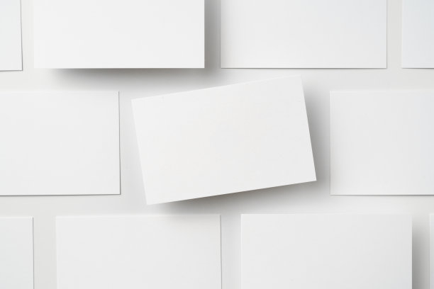 俯视图的名片孤立在白色图片下载