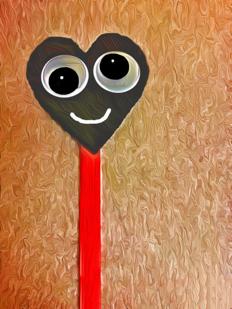 滑稽的心形脸和大眼睛图片下载