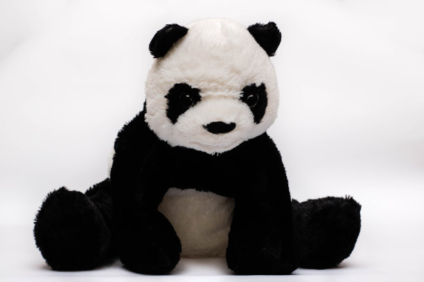 坐着的白色泰迪熊猫熊图片下载