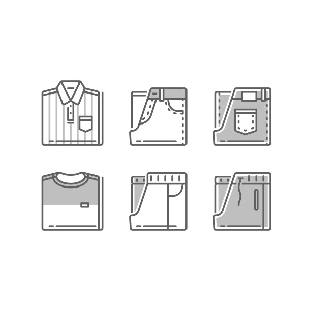 折叠衣服、男士休闲服、条纹衬衫和牛仔裤、t恤和运动裤图片下载