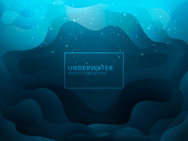 流体形状抽象水下矢量设计图片下载