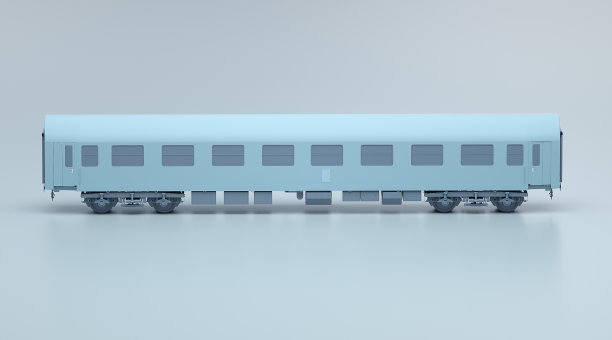 极简主义轨道车孤立的3D插图/渲染图片下载