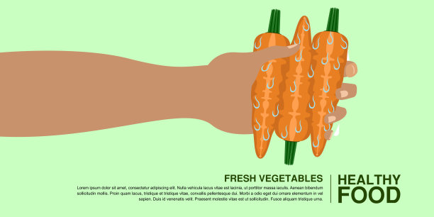 手拿着胡萝卜。健康食品的概念图片下载