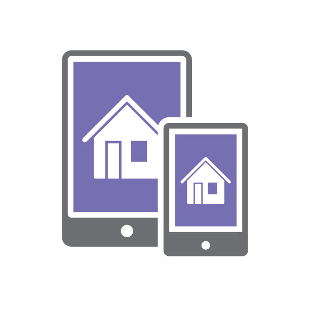 智能家居相关图标的背景图形和网页设计。简单的矢量信号。网站按钮或手机应用的互联网概念符号。图片下载