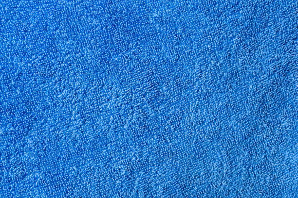 蓝色的毛巾纹理，抽象的背景图片下载