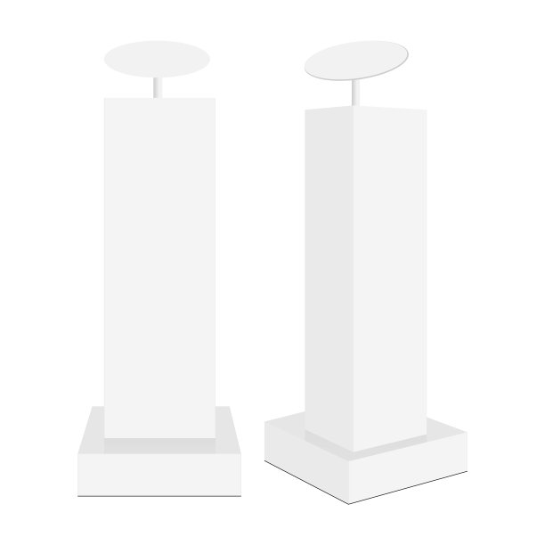 促销展台模型孤立的白色背景图片下载