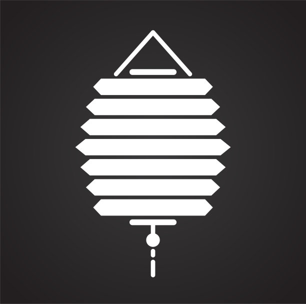 中国新年相关图标的背景图形和网页设计。简单的矢量信号。网站按钮或手机应用的互联网概念符号。图片下载