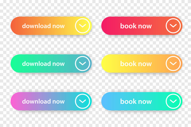 矢量集下载和书籍，现在现代的网页平面按钮图片下载