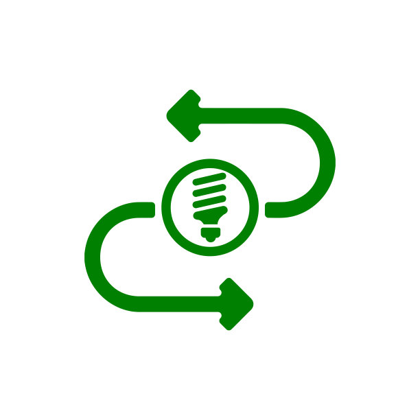 创意，灯泡，灯，能源灯泡，脑袋，思考，创意商业理念绿色图标图片下载