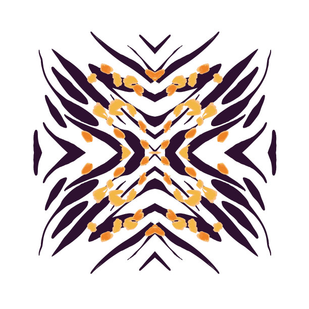 动物印花图案孤立在白色背景。名片设计模板。向量。图片下载