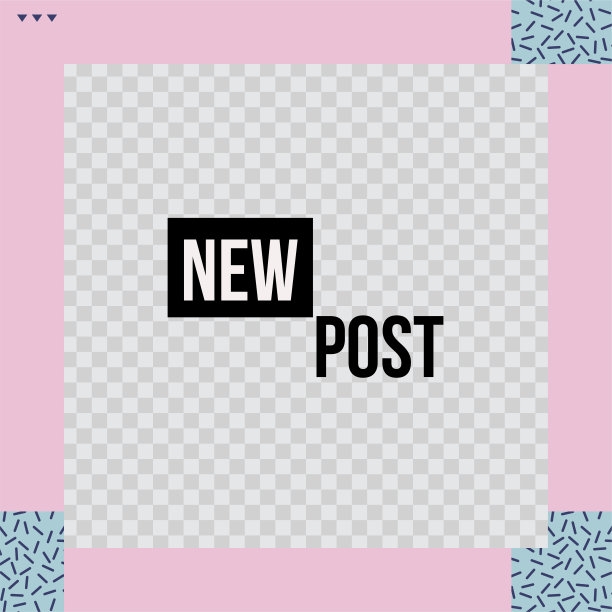 时髦的几何模板的社交媒体帖子。图片下载