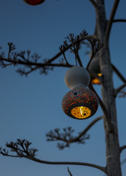 葫芦灯的氛围很好。博德鲁姆,土耳其。图片下载