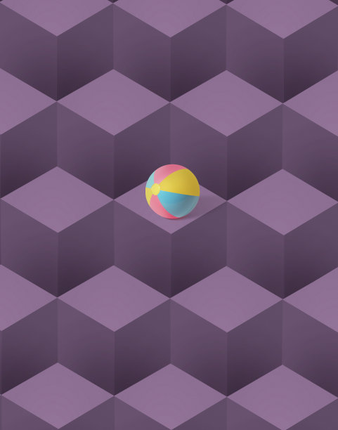 立方体沙滩球图片下载