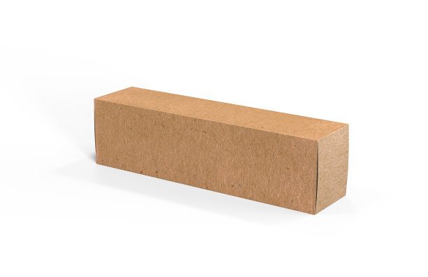 高大的瓦楞纸板装运箱，模拟模板盒上孤立的白色背景，3d插图图片下载