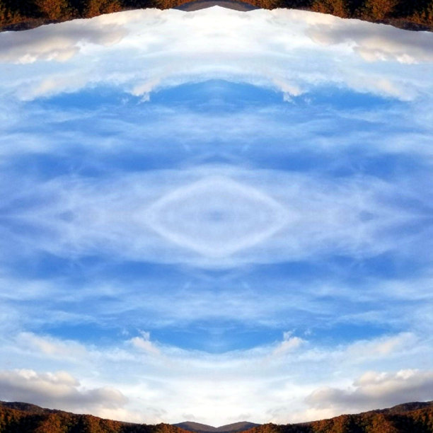 云、天空和山脉的抽象照片拼贴图片下载