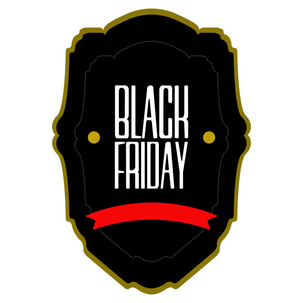 孤立的黑色星期五标签图片下载