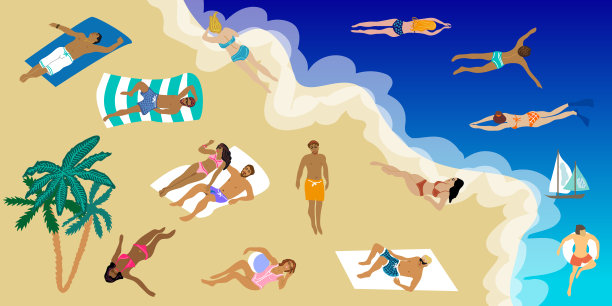 你好,夏天的旗帜。图片下载