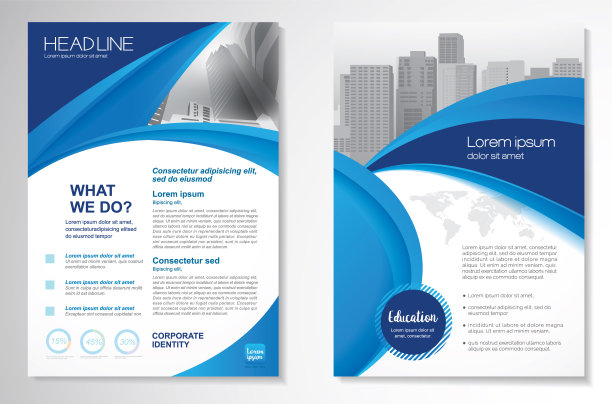 矢量宣传册传单设计布局模板图片下载