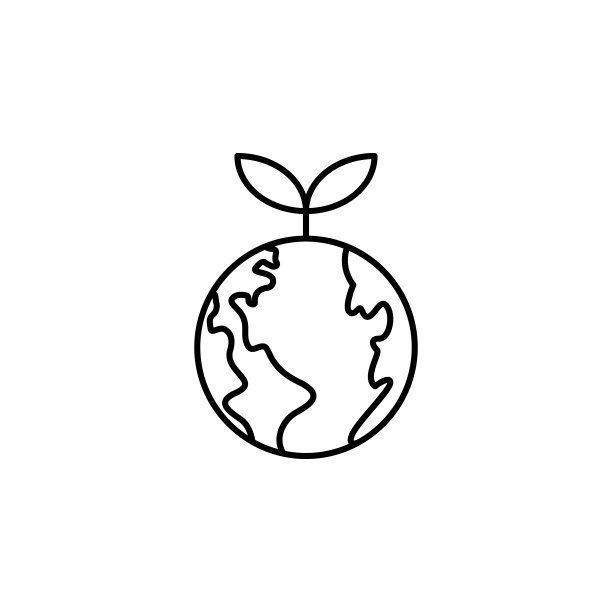 生态，地球日，发芽，绿色地球的标志。元素地球日的图标。细线图标用于网站设计和开发，应用程序开发。溢价图标图片下载