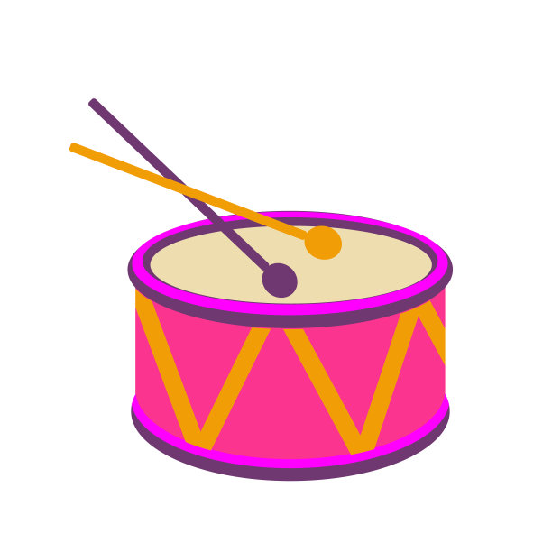 节日狂欢节鼓。孤立在白色背景上。矢量图图片下载