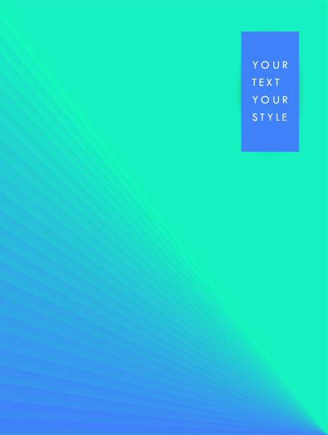 蓝色和绿松石绿色3d透视线背景。图片下载