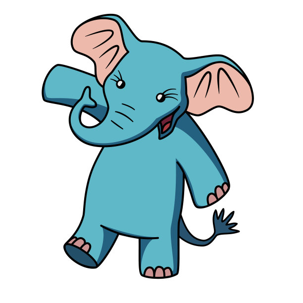 非洲象，毛绒玩具，卡通人物，孤立的，媒介图片下载