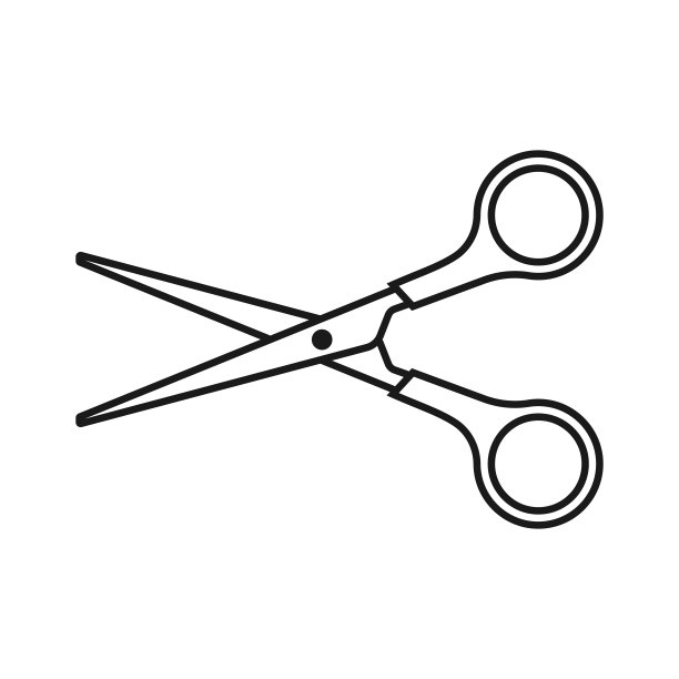 剪刀图标矢量插图。剪概念与开放剪刀图片下载