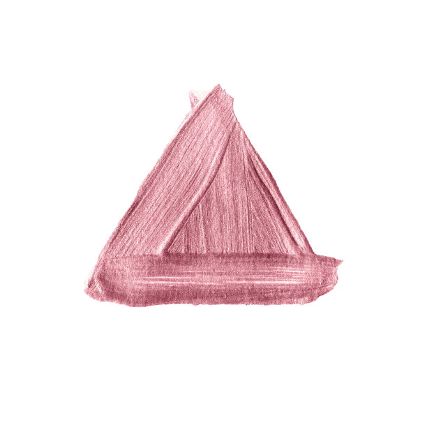 玫瑰金笔触手绘。水彩补丁矢量在粉红色金色隔离在白色背景上。图片下载