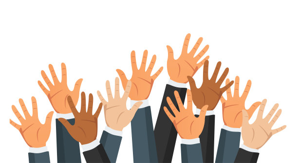 举起不同种族的手图片下载