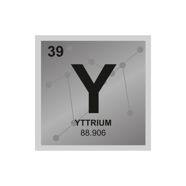 向量化学符号的钇从元素周期表上的背景连接分子。符号孤立在白色背景上。图片下载
