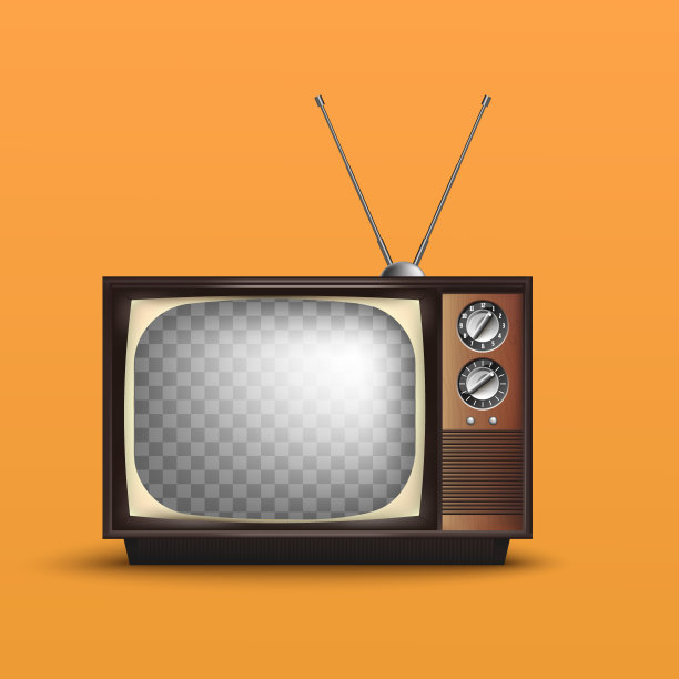 现实电视复古风格。80的风格。与空白屏幕。向量illustraion图片下载