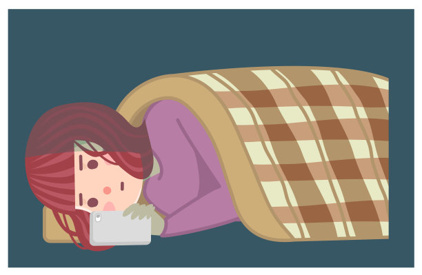 女人在睡觉的时候看智能手机图片下载