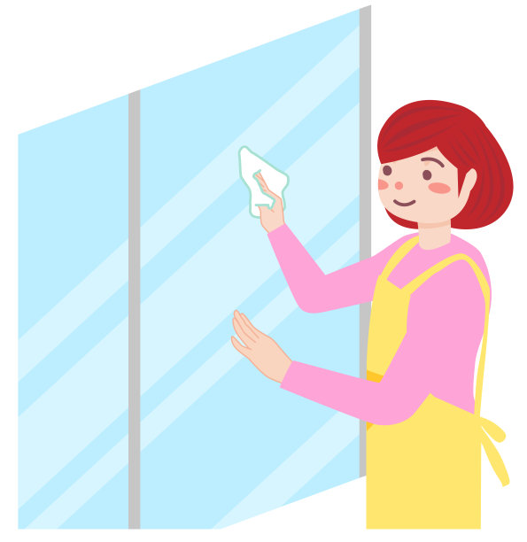 女人清洁窗户图片下载