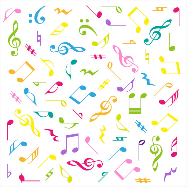 音符背景，矢量插图图片下载