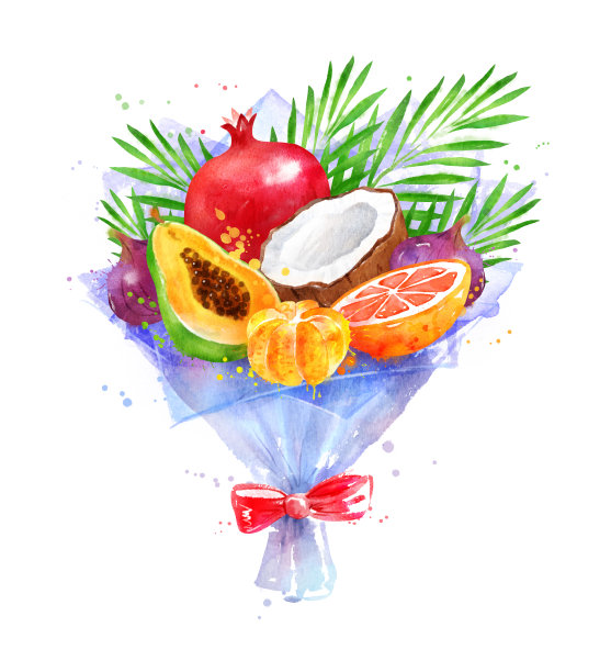 新鲜热带水果香气图片下载