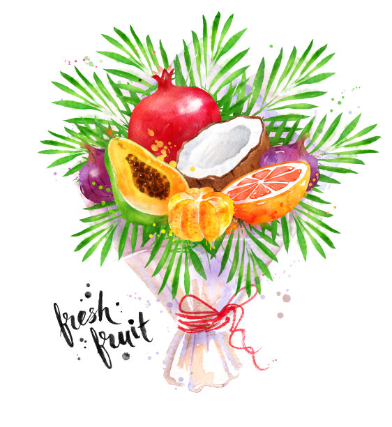 新鲜热带水果图片下载
